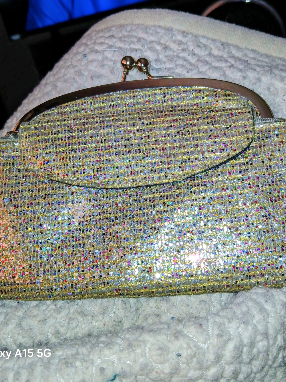 ⚜️ Maison de FLEUR Glitter Frame  Evening Clutch Bag